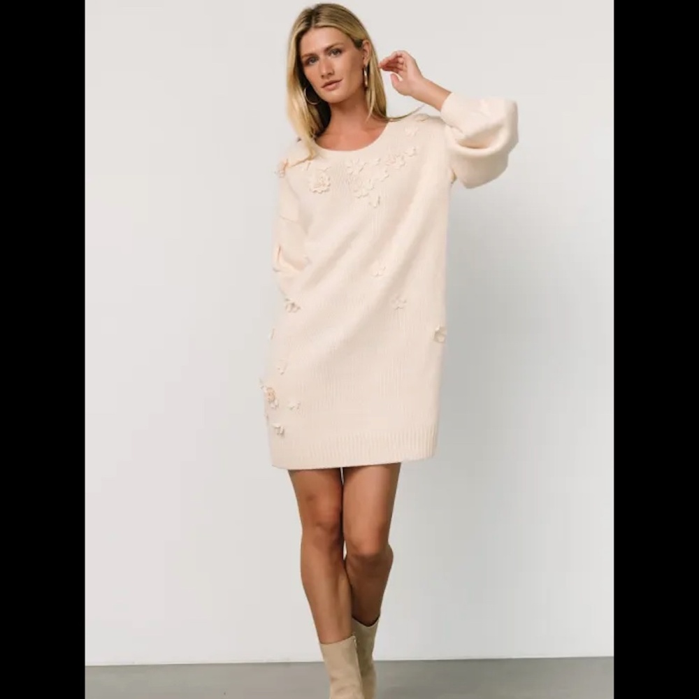 Baltic Born Cream Margaux Sweater Dress  - NWT Sz S